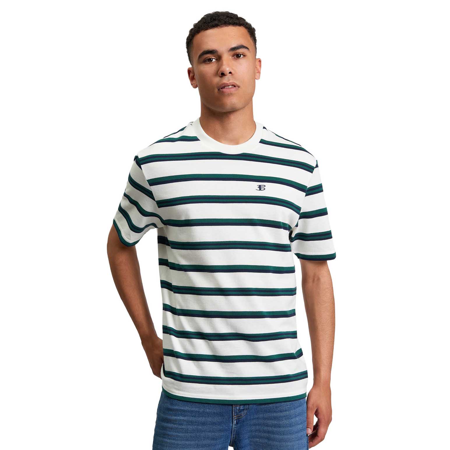 Ben Sherman Textured Stripe Tee